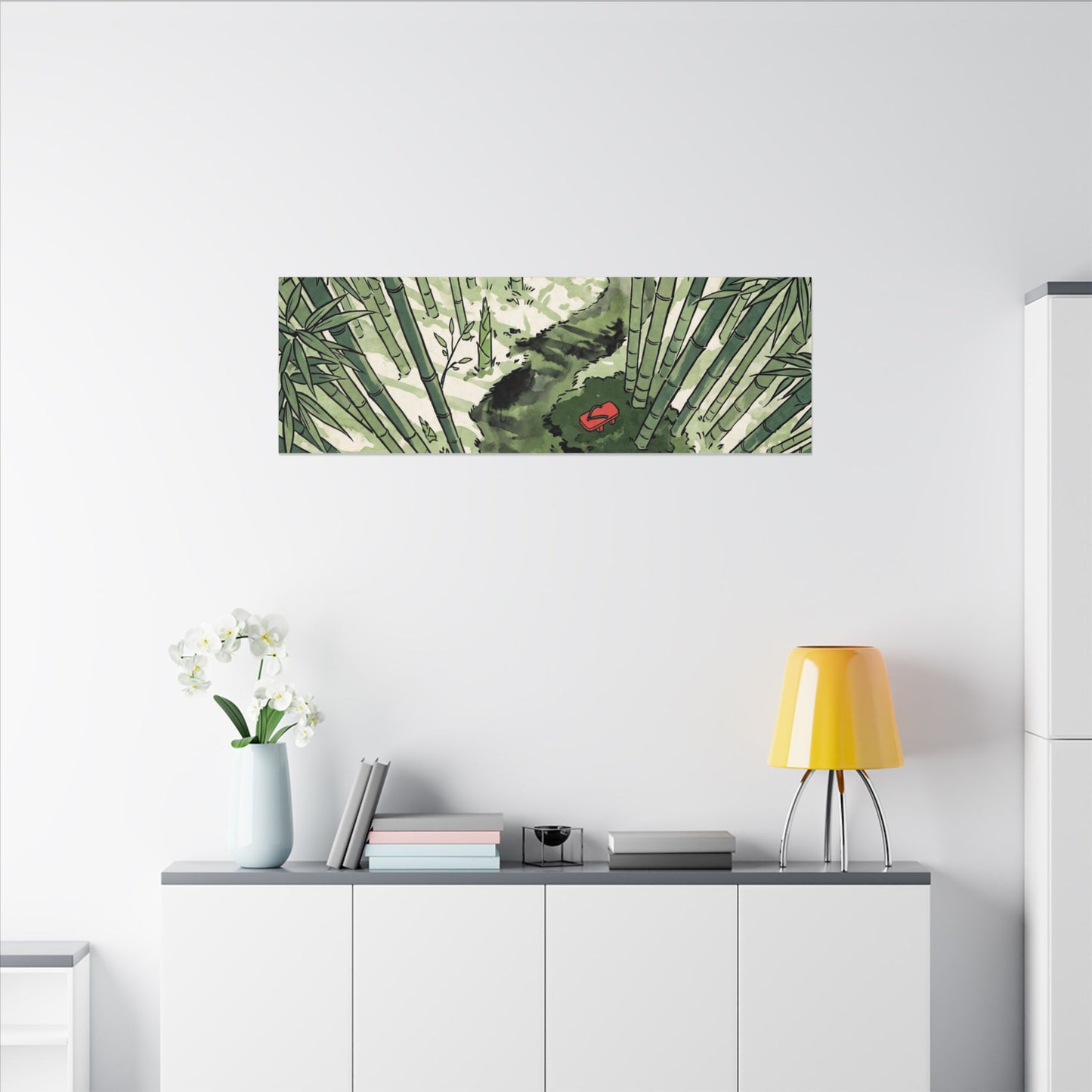 Peaceful Bamboo Grove Canvas Art - Ukiyo E Inspired Zen
