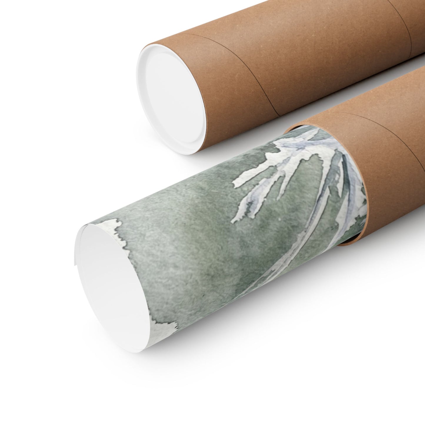 Incense Smoke Watercolor Wall Art Print | Elegant Japandi Art