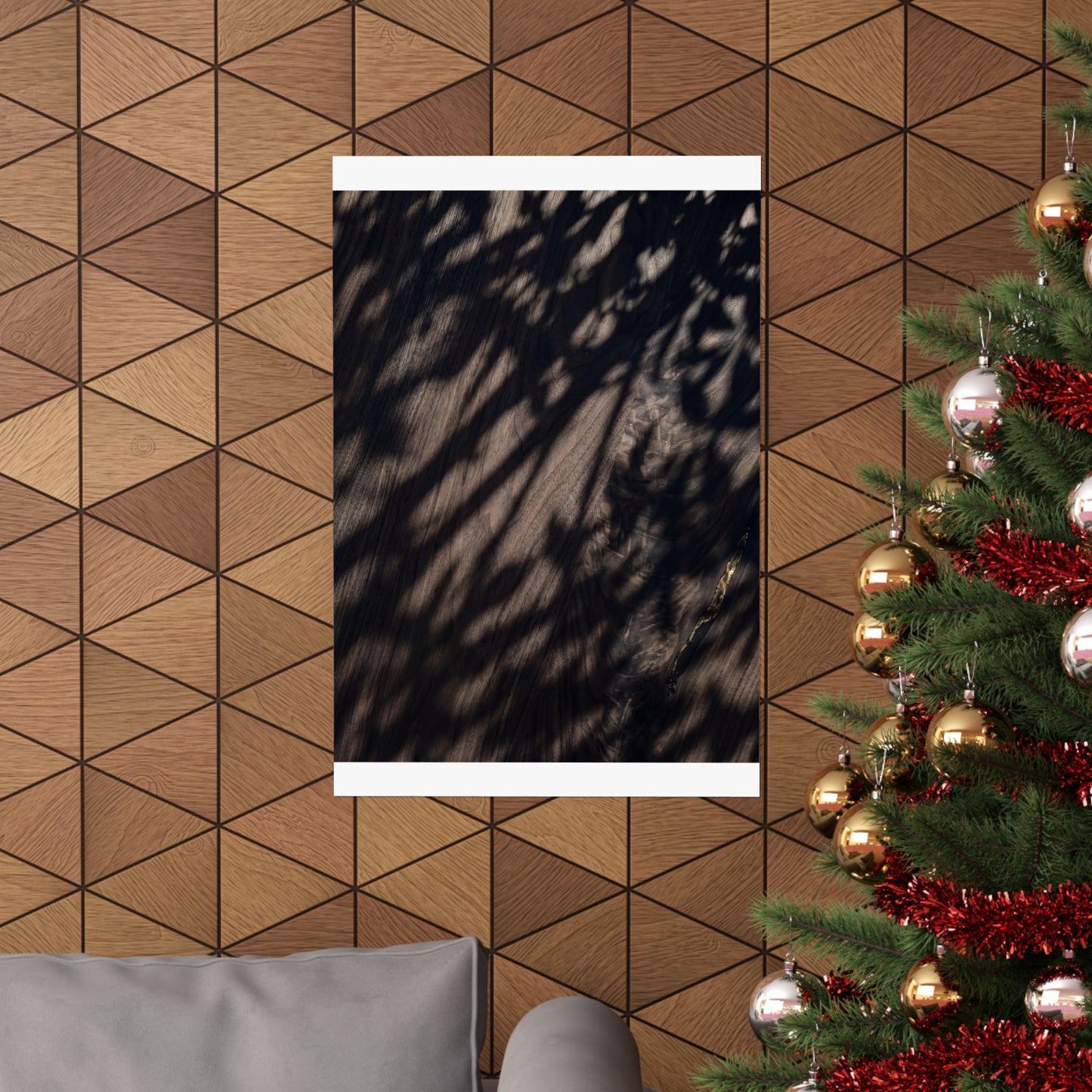 Datsuzoku Shadow Play Wall Art Print - Dark Japandi Shadow Zen