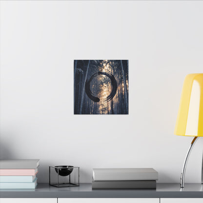 Bamboo Grove Canvas Art | Winter Zen Enso Art