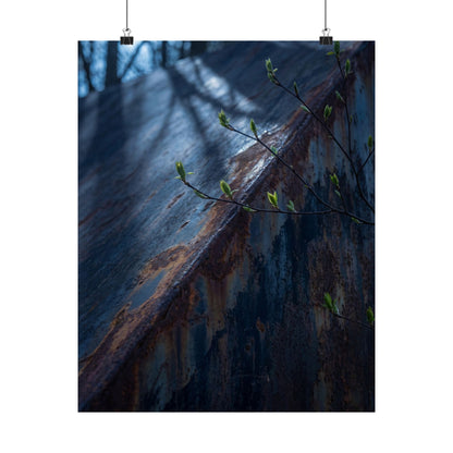 Moonlight Rust Patina Wall Art Print - Dark Japandi Fukinsei Art Print