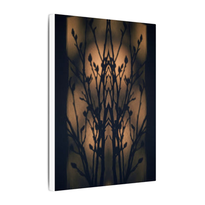 Dark Japandi Shadow Play in Golden Hour | Shadow Zen Canvas Art