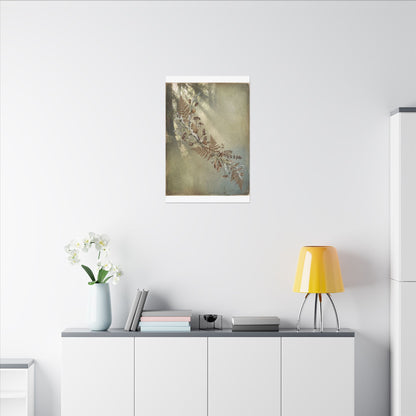 Winter Dried Flowers Forest Whimsy Canvas Art | Earthy Decor
