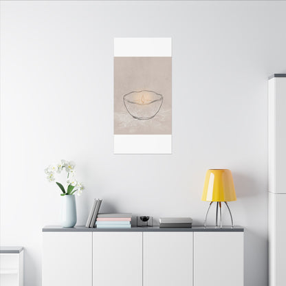 Ceramic Bowl Minimal Line Canvas Art | Neutral Japandi Art