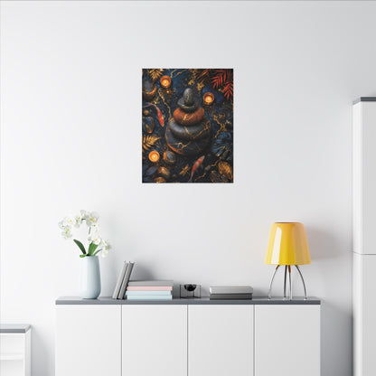 Summer River Stones Gold Vein Canvas Art | Resilient Decor