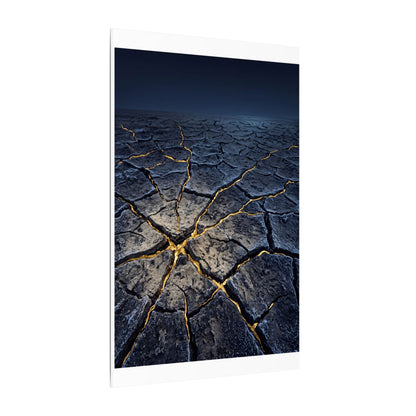 Cracked Earth Broken Beauty Canvas Art | Artful Kintsugi Art