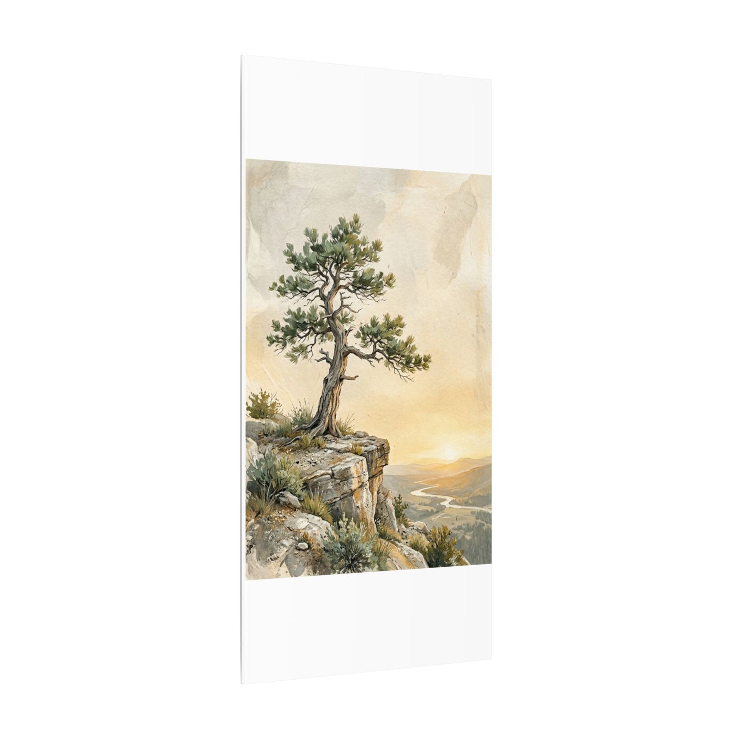 Pine Tree Canvas Art | Summer Japandi Texture Art