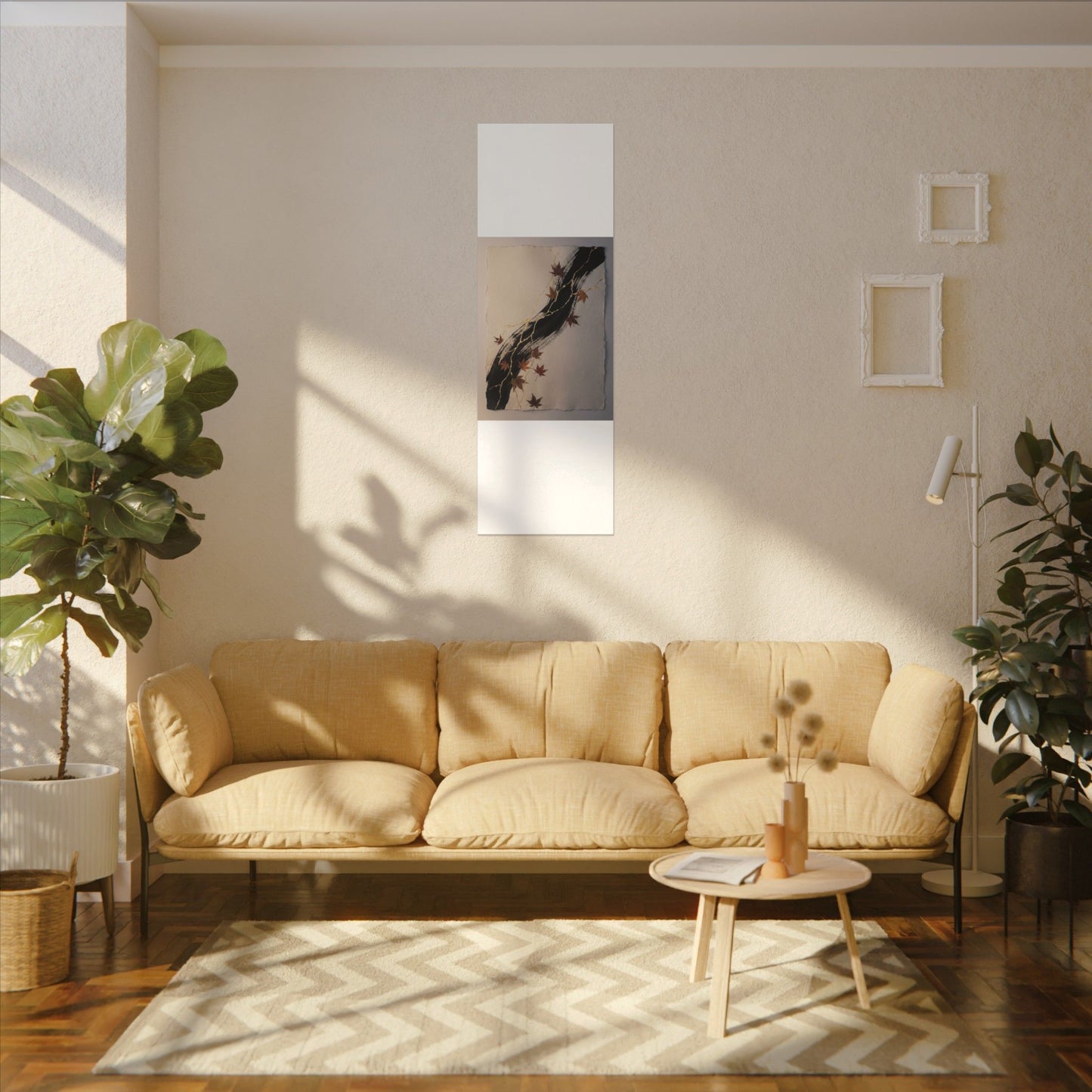 Dawn Ink Brushstroke Canvas Art - Kintsugi Ma