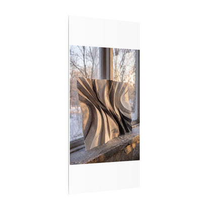 Mono No Aware Paper Fold Canvas Art - Japandi Minimal Line