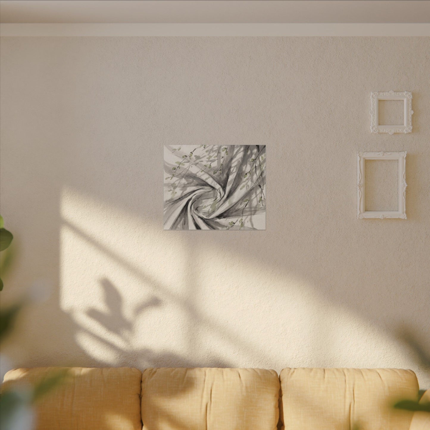 Silk Drape Spring Canvas Art | Zen Contemplative Design