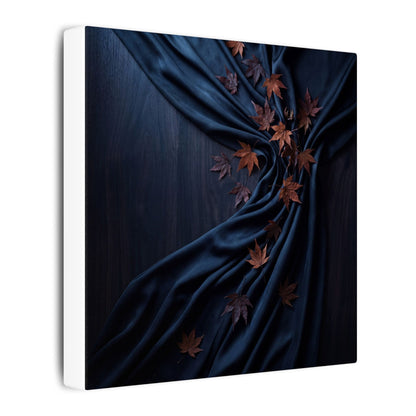 Silk Drape Autumn Canvas Art | Dark Japandi Sophisticated Design
