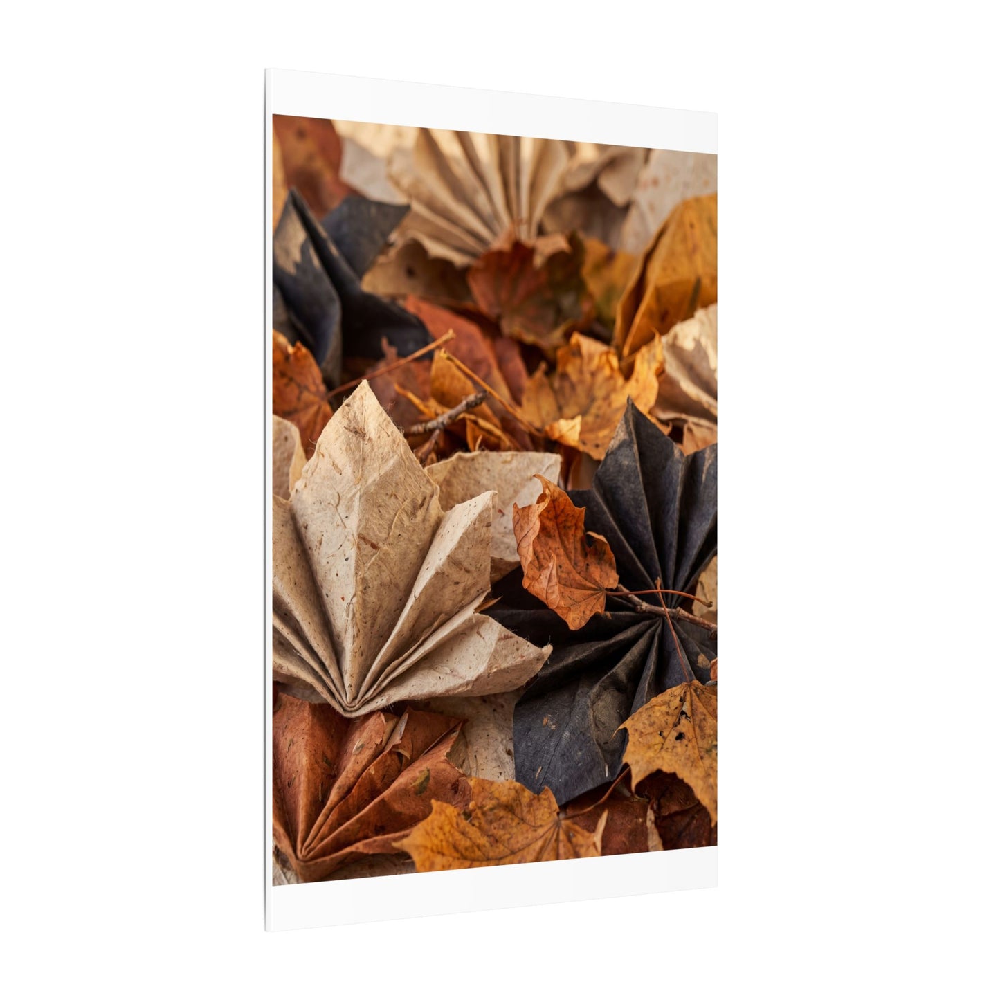 Paper Fold Texture Canvas Art | Elegant Japandi Art