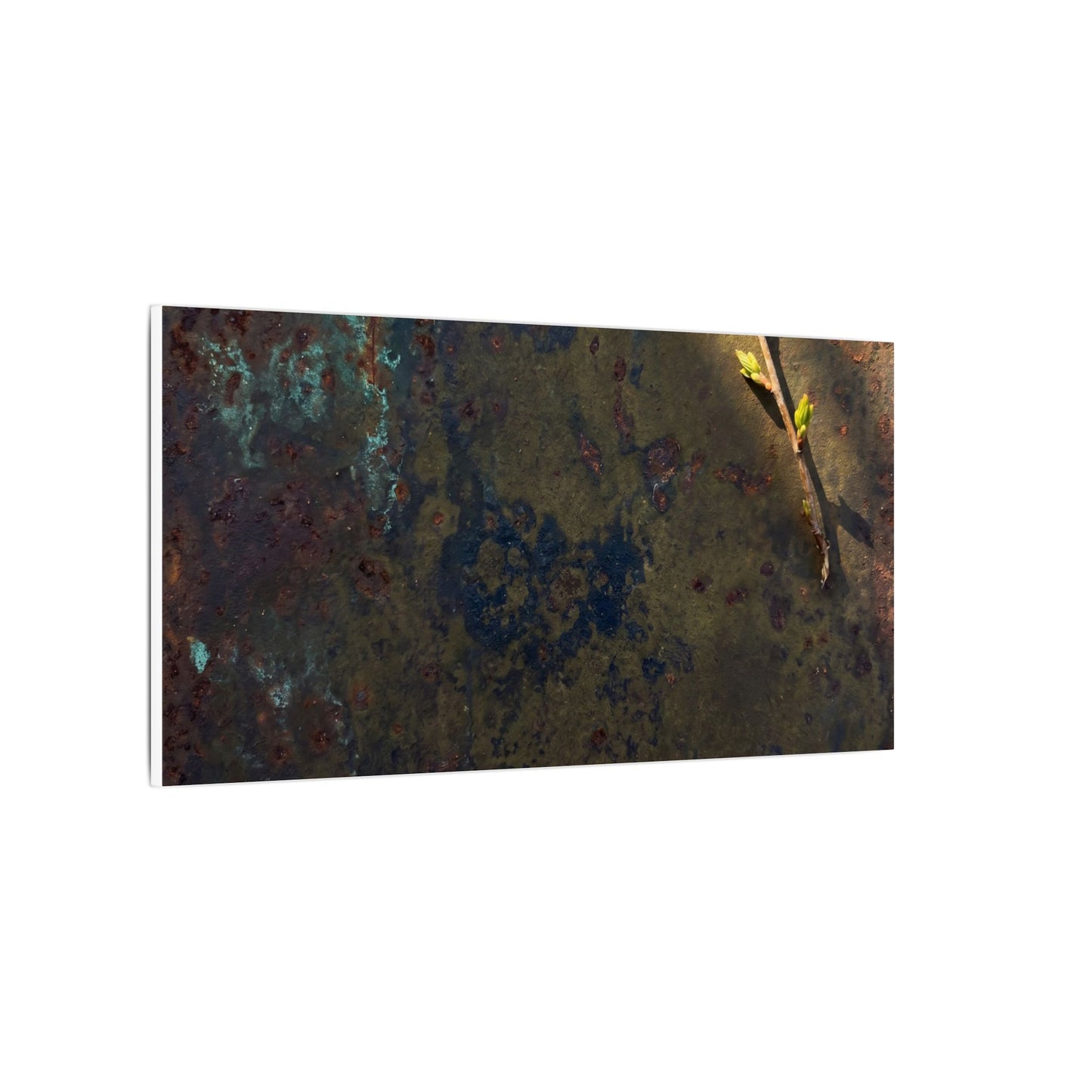 Golden Hour Rust Patina Canvas Art - Dark Japandi Ma