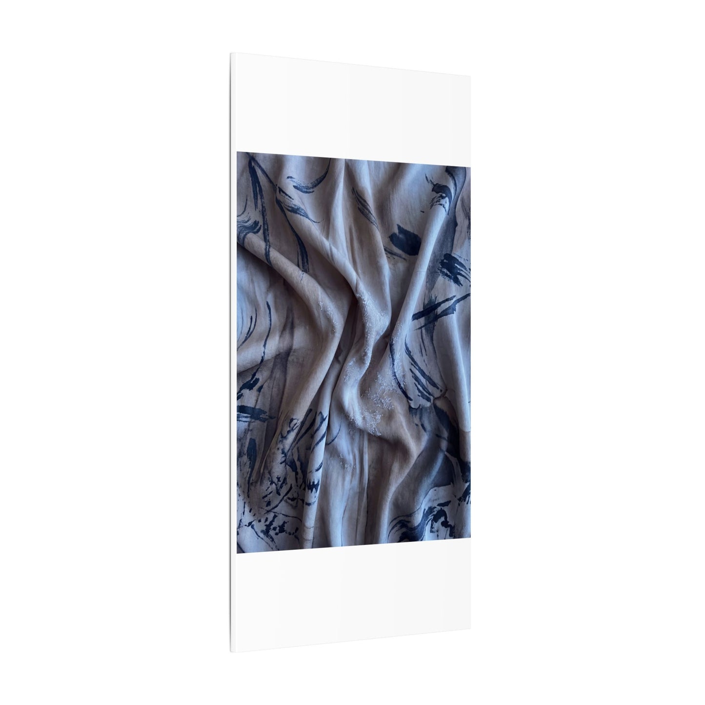 Silk Drape Winter Canvas Art | Japandi Earthy Design
