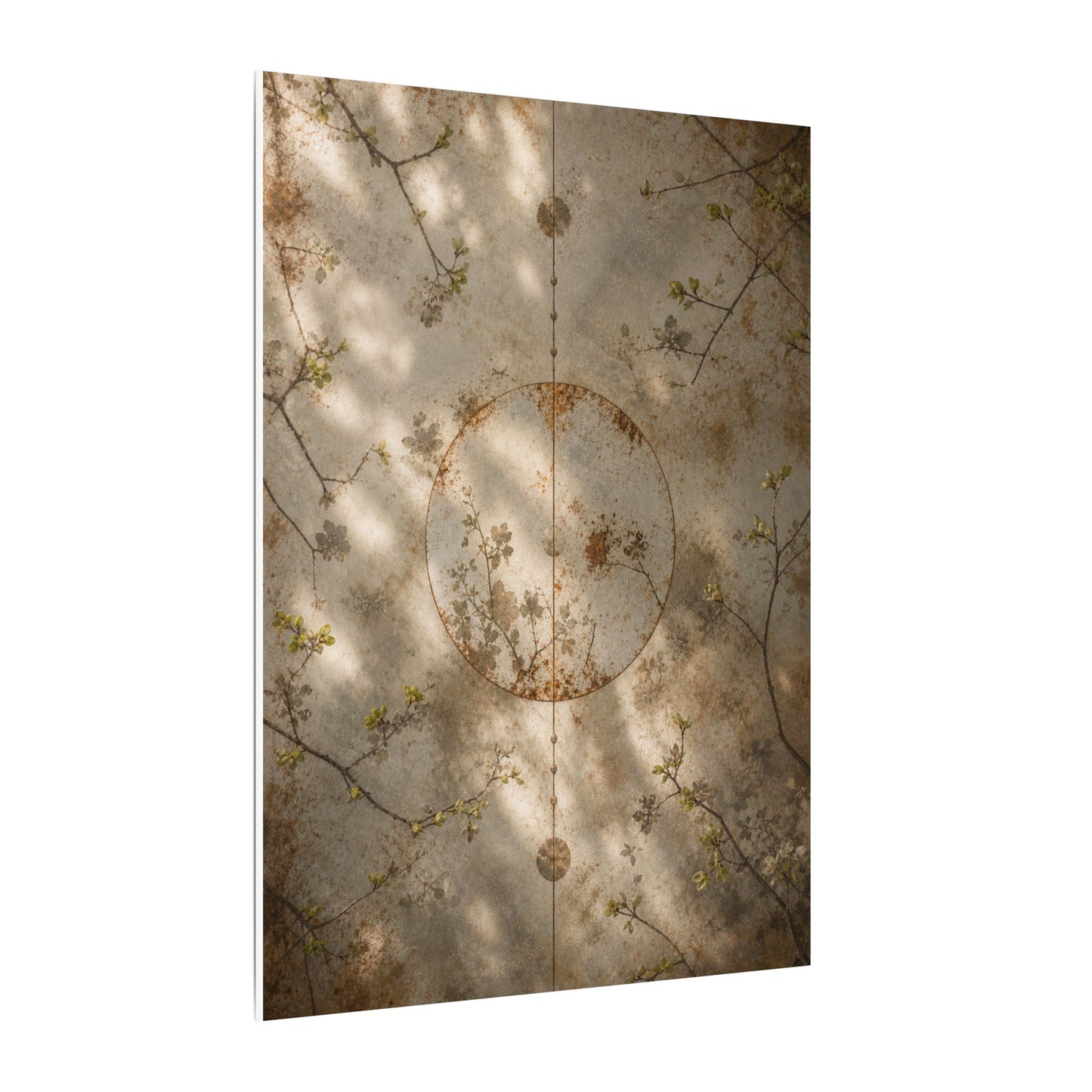 Japandi Rust Patina in Dappled | Japanese Pattern Canvas Art