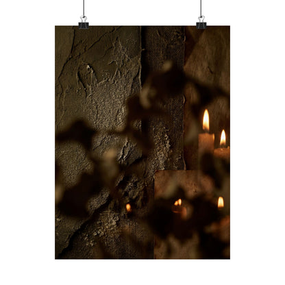 Shadow Play Winter Wall Art Print | Dark Japandi Moody Design