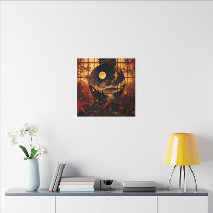 Beautiful Shoji Screen Canvas Art - Gold Vein Kintsugi