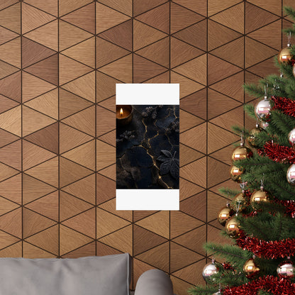 Luxurious Cracked Earth Wall Art Print - Moody Minimal Dark Japandi