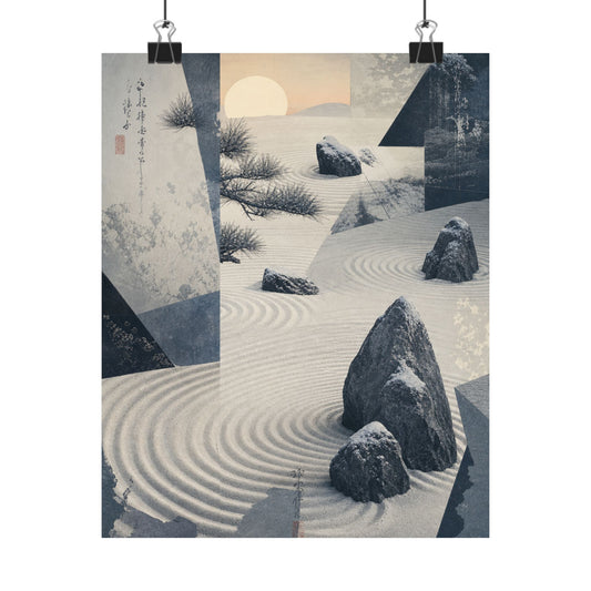 Dawn Rock Garden Wall Art Print - Zen Seijaku