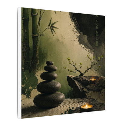 River Stones Spring Canvas Art | Zen Contemplative Design