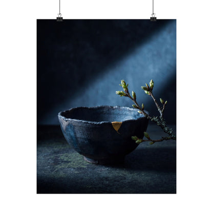 Moonlight Ceramic Bowl Wall Art Print - Dark Japandi Datsuzoku Art Print