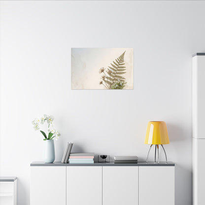 Winter Moss Close Up Herbarium Canvas Art | Enchanting Decor