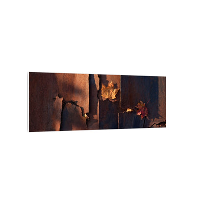 Seijaku Rust Patina Canvas Art - Dark Japandi Shadow Zen