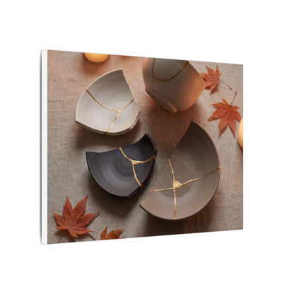 Candlelight Broken Pottery Canvas Art - Japandi Ma