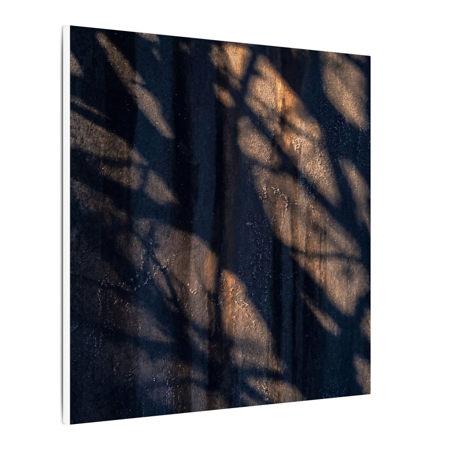 Dark Japandi Shadow Play in Golden Hour | Shadow Zen Canvas Art