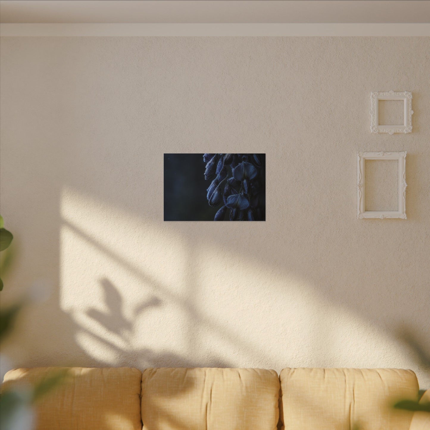 Winter Wisteria Shadow Zen Canvas Art | Atmospheric Decor