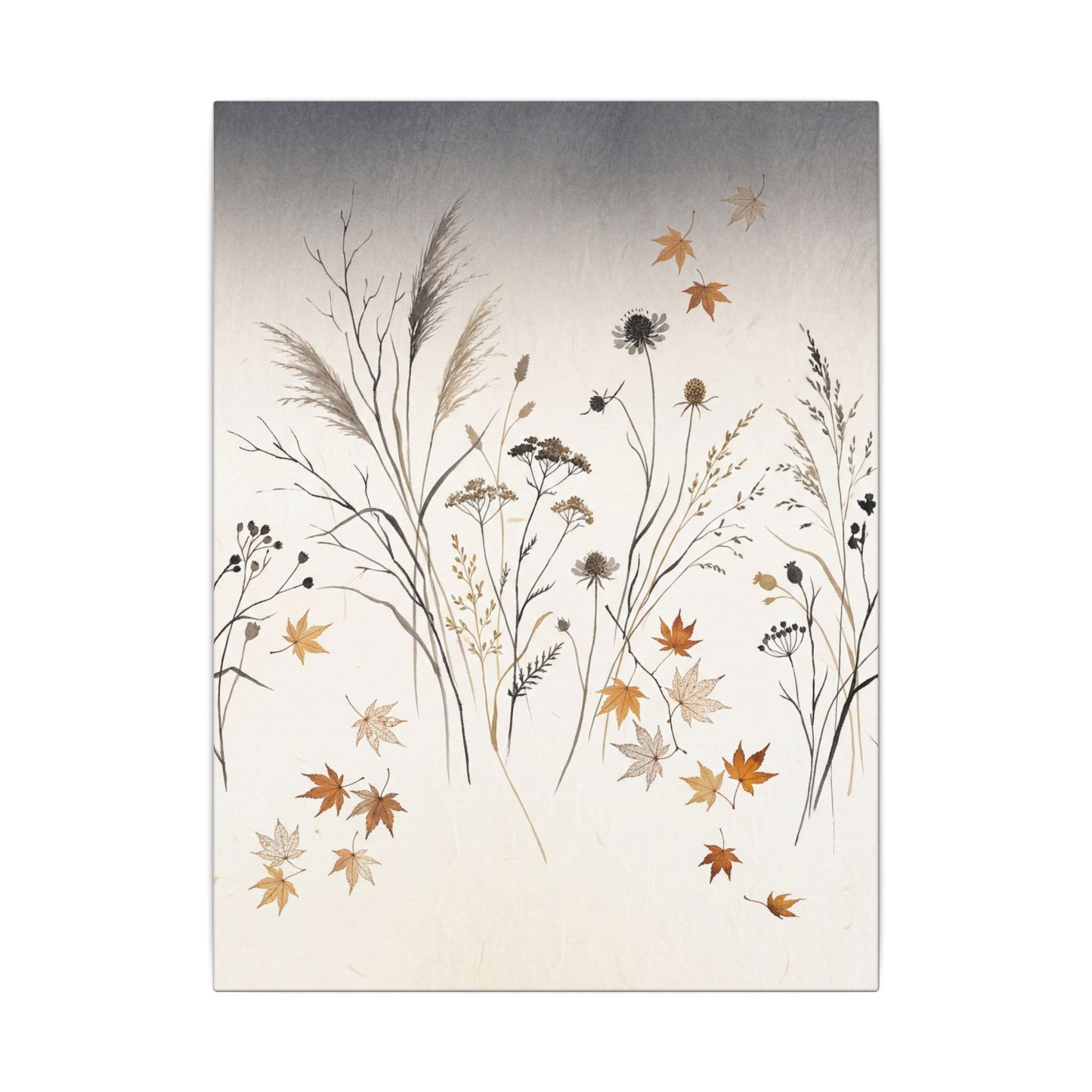 Dawn Dried Flowers Canvas Art - Japandi Kanso
