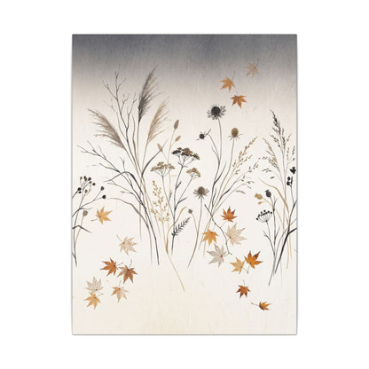 Dawn Dried Flowers Canvas Art - Japandi Kanso