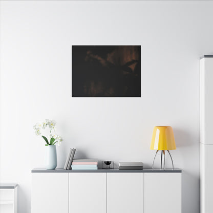 Shadow Play Summer Canvas Art | Dark Japandi Sophisticated Design