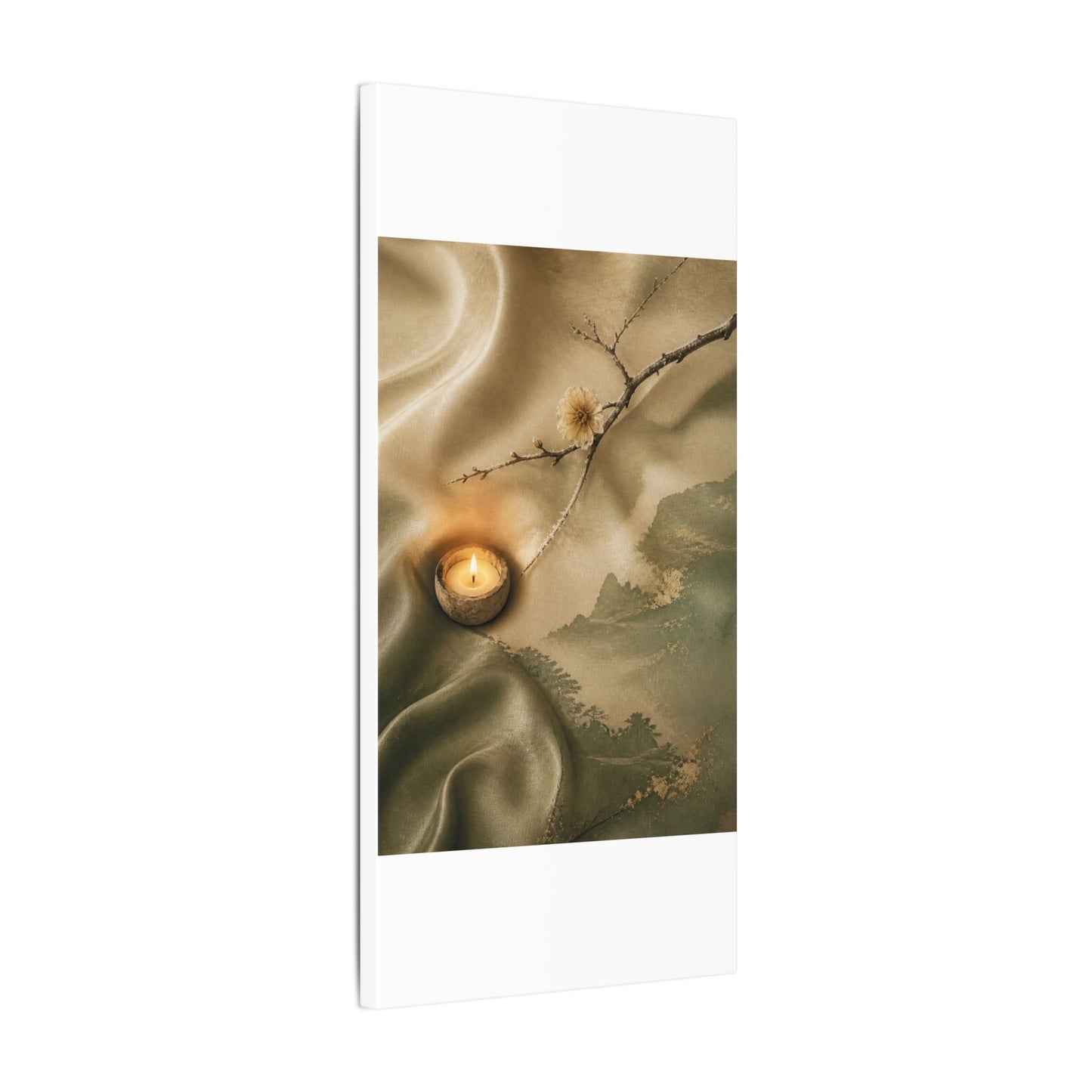Silk Drape Japanese Pattern Canvas Art | Warm Japandi Art