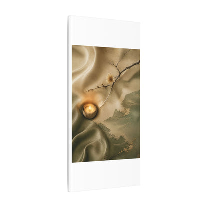 Silk Drape Japanese Pattern Canvas Art | Warm Japandi Art