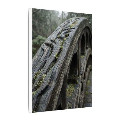 Overcast Wooden Bridge Canvas Art - Japandi Kanso