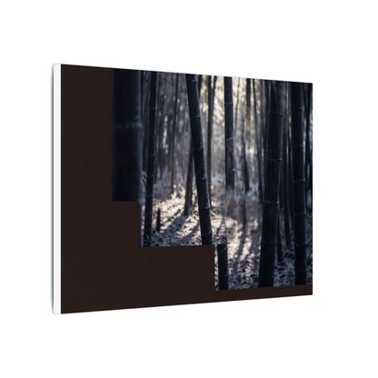 Bamboo Grove Canvas Art | Winter Dark Japandi Moody Minimal Art