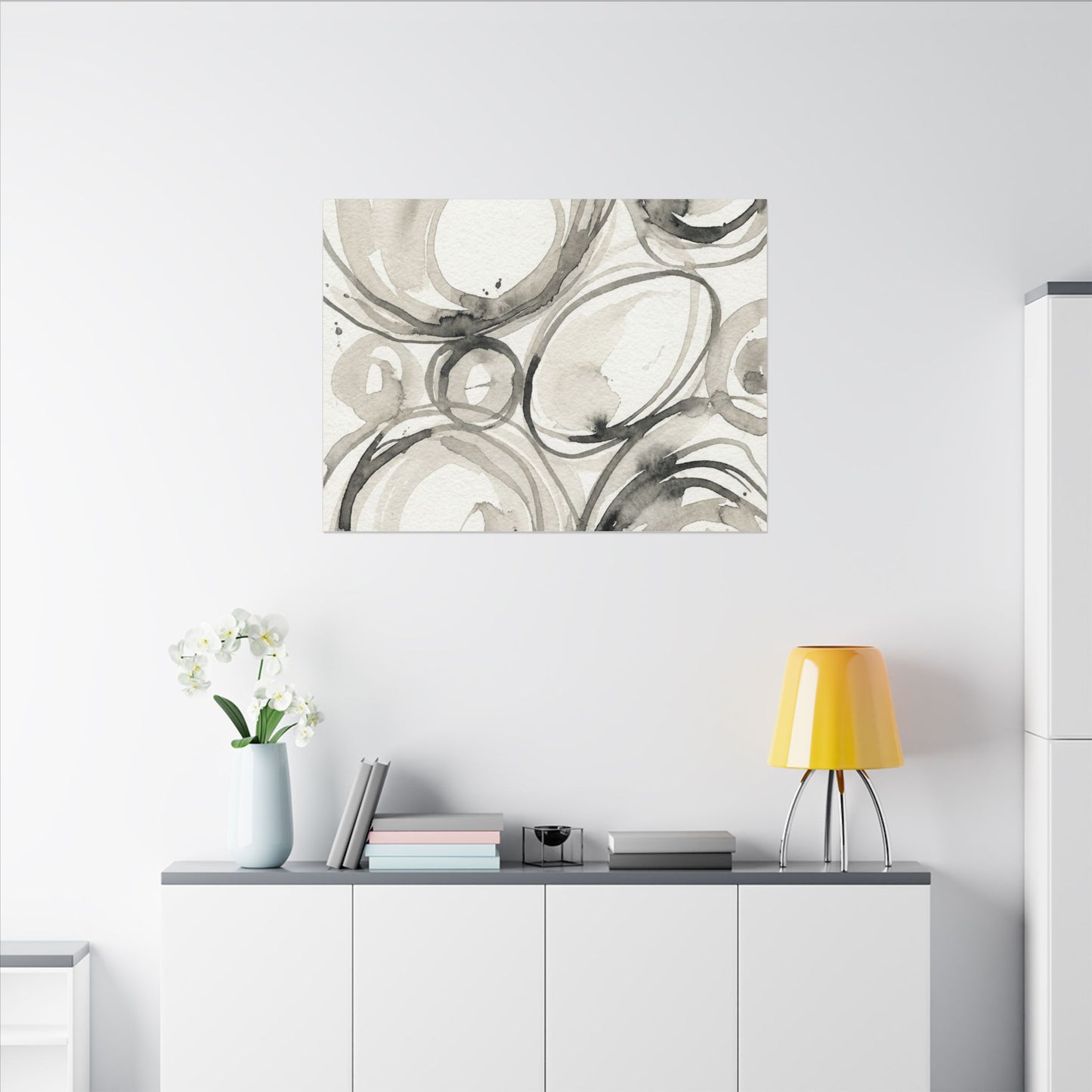Handcrafted Feel Japandi Watercolor Canvas Art