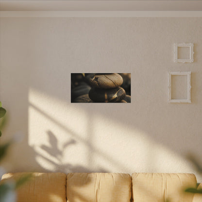 Summer River Stones Broken Beauty Canvas Art | Healing Decor