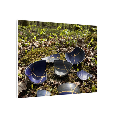 Philosophical Broken Pottery Canvas Art - Broken Beauty Kintsugi