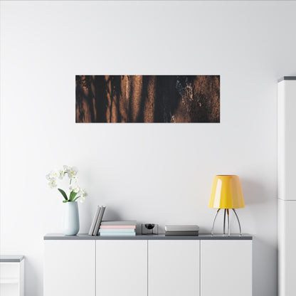 Golden Hour Shadow Play Canvas Art - Dark Japandi Fukinsei