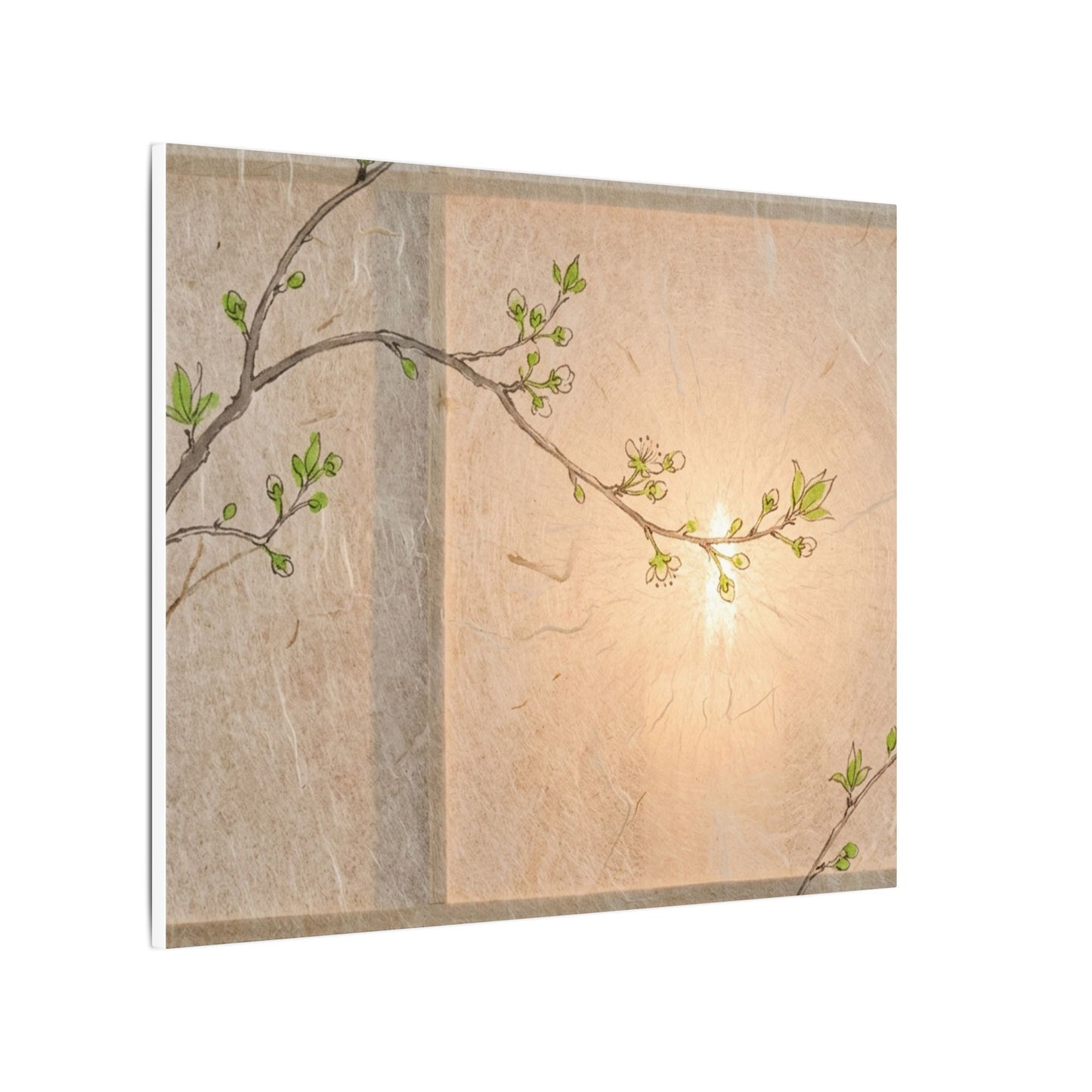 Shoji Screen Canvas Art | Spring Japandi Minimal Line Art
