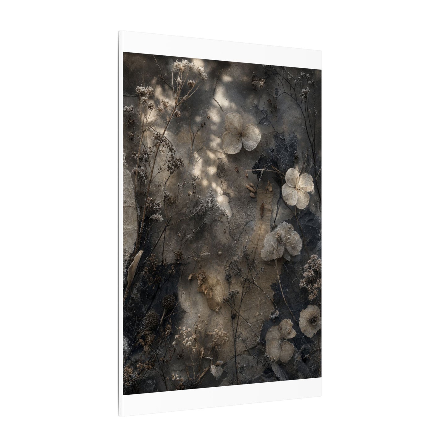 Winter Dried Flowers Texture Canvas Art | Elegant Decor