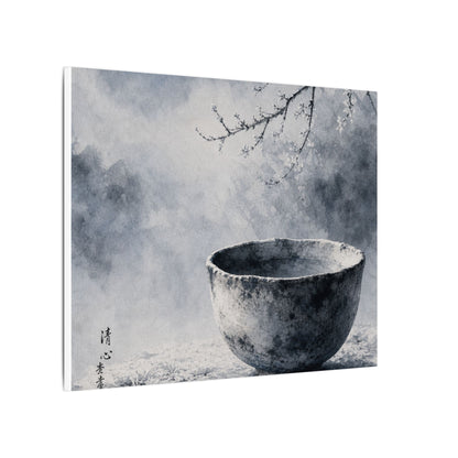 Seijaku Ceramic Bowl Canvas Art - Zen Sumi E
