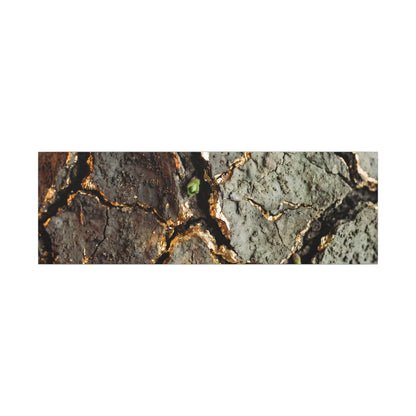 Earthy Cracked Earth Canvas Art - Japanese Pattern Japandi