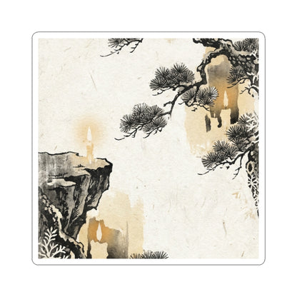 Candlelight Pine Tree Sticker - Japandi Ma