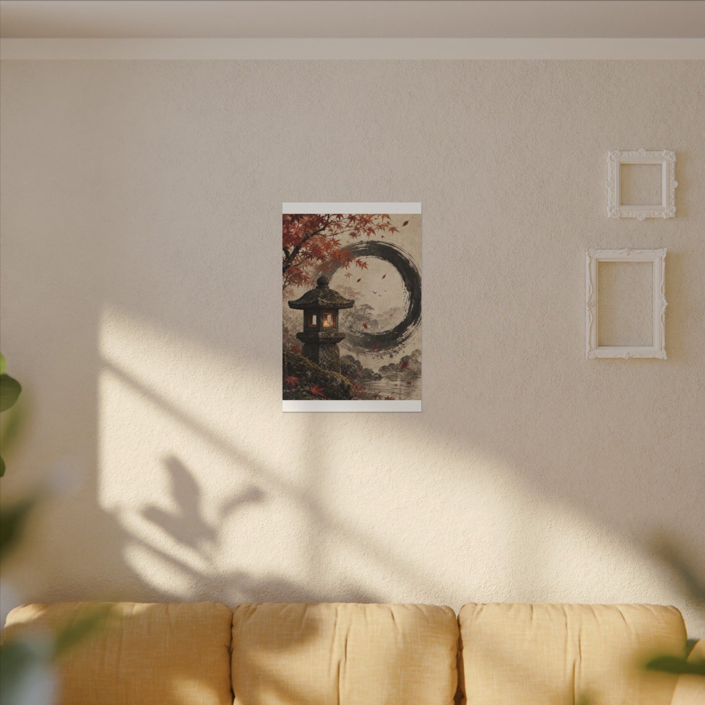 Ma Stone Lantern Canvas Art - Zen Enso