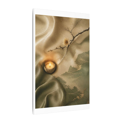 Silk Drape Japanese Pattern Canvas Art | Warm Japandi Art