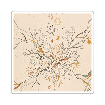 Shadow Play Sticker | Autumn Japandi Minimal Line Art