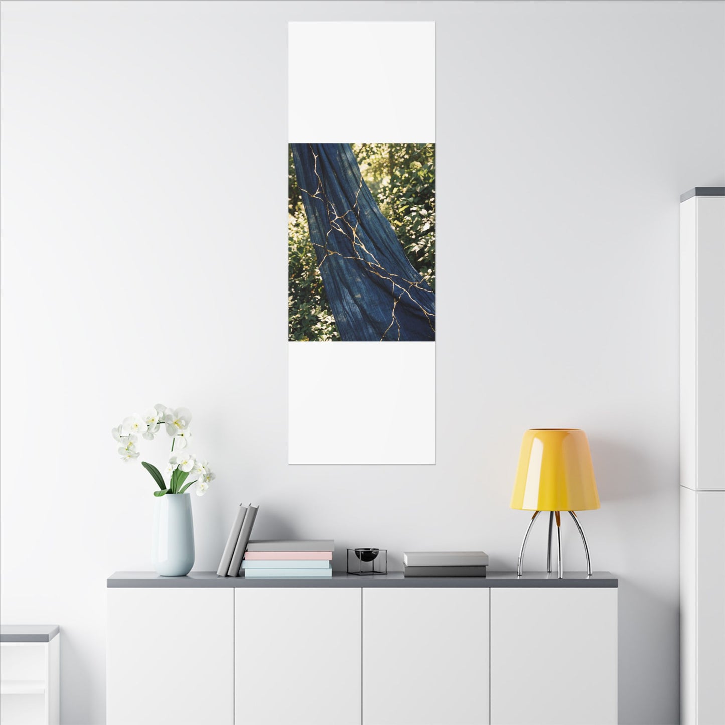 Resilient Silk Drape Canvas Art - Gold Repair Kintsugi